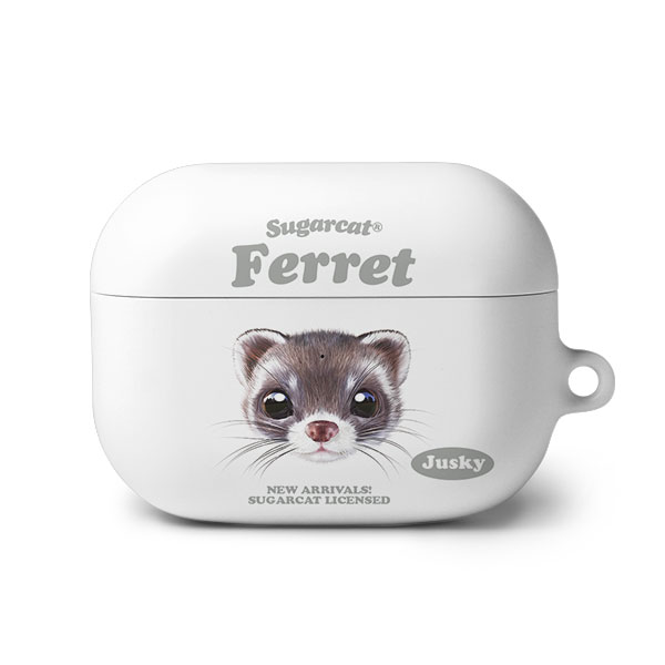 Jusky the Ferret TypeFace AirPod PRO Hard Case