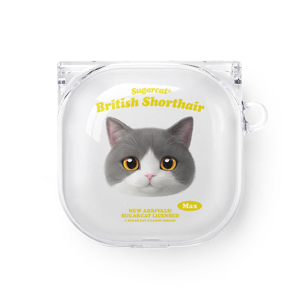 Max the British Shorthair TypeFace Buds Pro/Live Clear Hard Case