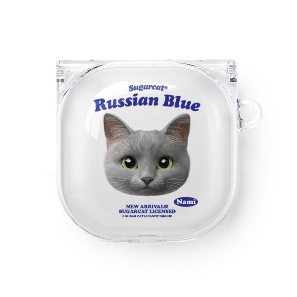 Nami the Russian Blue TypeFace Buds Pro/Live Clear Hard Case