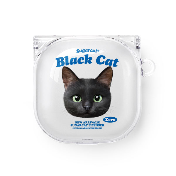 Zoro the Black Cat TypeFace Buds Pro/Live Clear Hard Case