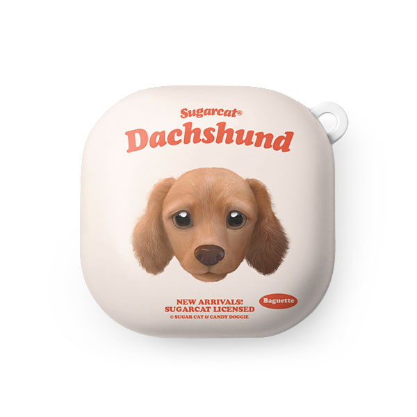 Baguette the Dachshund TypeFace Buds Pro/Live Hard Case