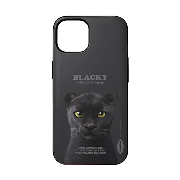 Blacky the Black Panther Retro Door Bumper Case