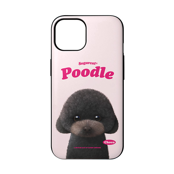 Choco the Black Poodle Type Door Bumper Case
