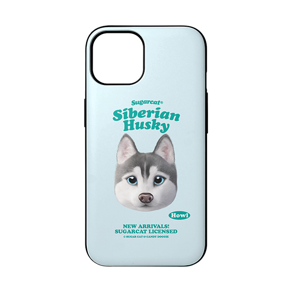 Howl the Siberian Husky TypeFace Door Bumper Case