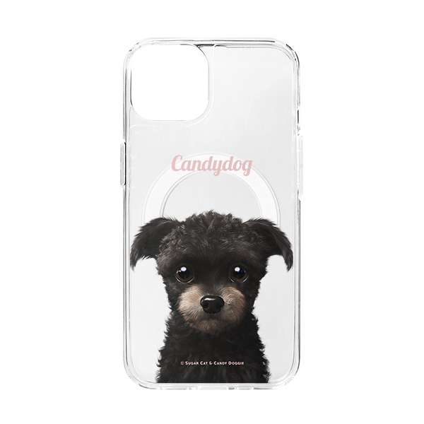 Peach the Schnauzer Simple Clear Gelhard Case (for MagSafe)