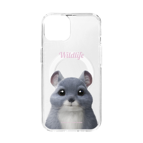 Chinchin the Chinchilla Simple Clear Gelhard Case (for MagSafe)
