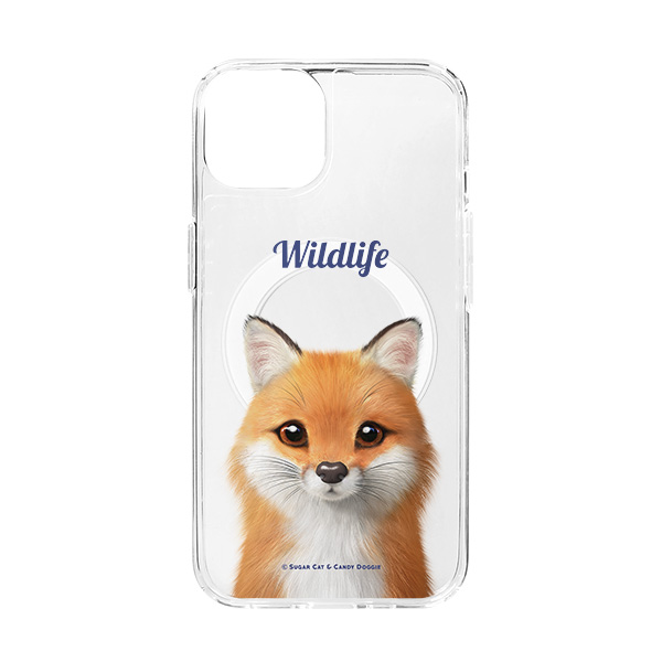 Maple the Red Fox Simple Clear Gelhard Case (for MagSafe)