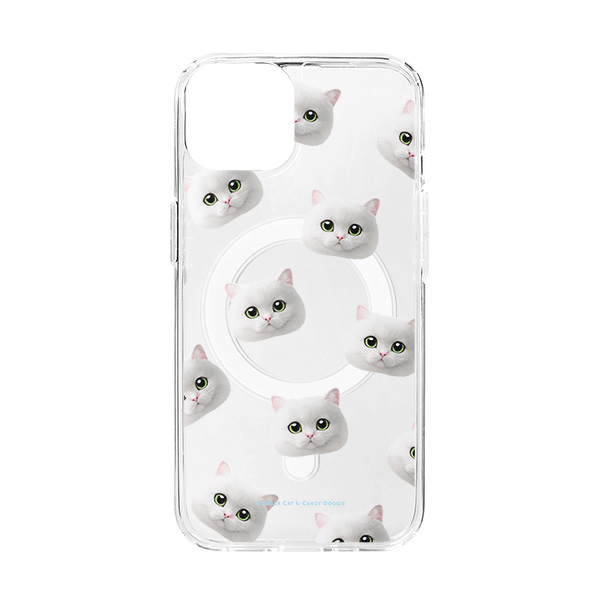 May the British Shorthair Face Patterns Clear Gelhard Case (for MagSafe)
