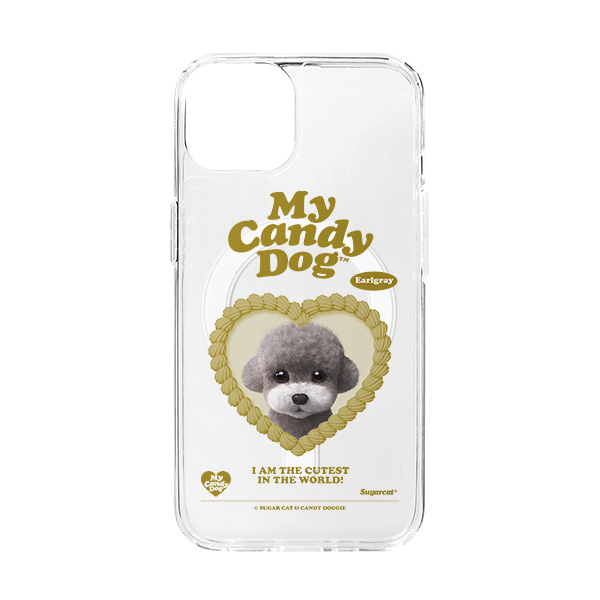 Earlgray the Poodle MyHeart Clear Gelhard Case (for MagSafe)