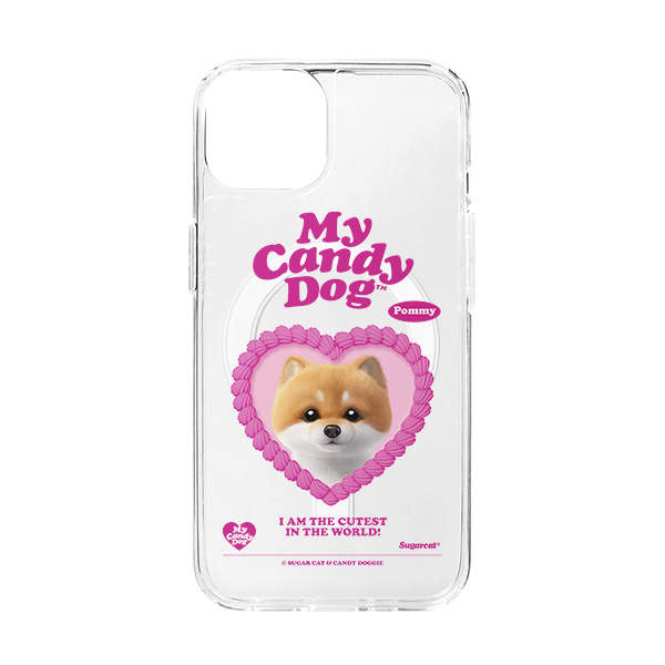 Pommy the Pomeranian MyHeart Clear Gelhard Case (for MagSafe)