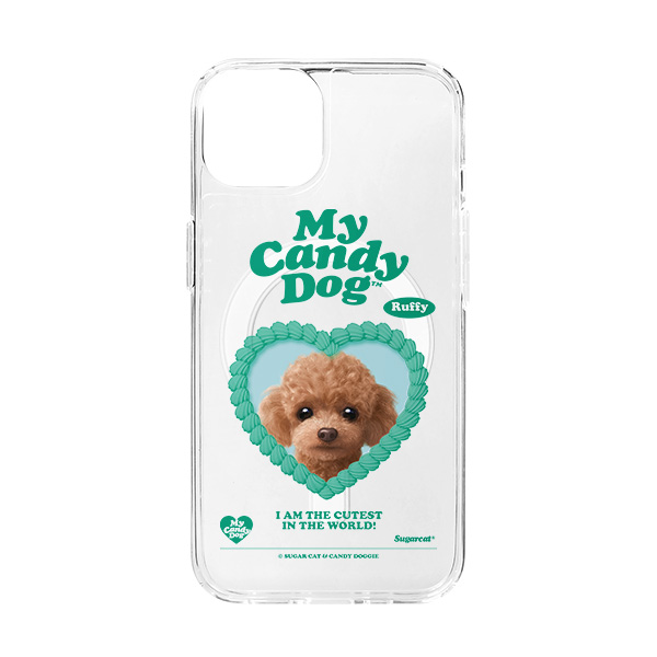 Ruffy the Poodle MyHeart Clear Gelhard Case (for MagSafe)