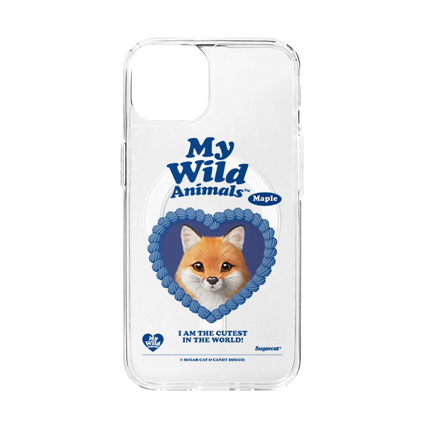 Maple the Red Fox MyHeart Clear Gelhard Case (for MagSafe)