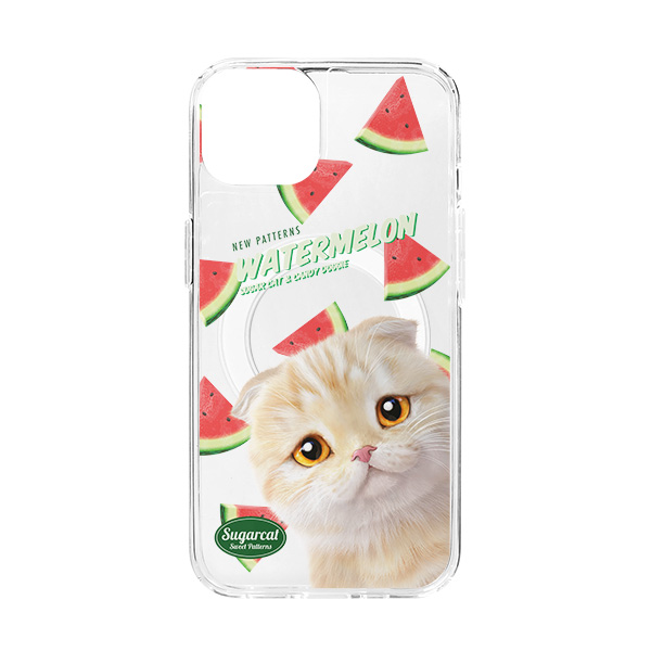 Achi’s Watermelon New Patterns Clear Gelhard Case (for MagSafe)