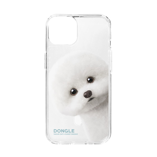 Dongle the Bichon Peekaboo Clear Gelhard Case (for MagSafe)