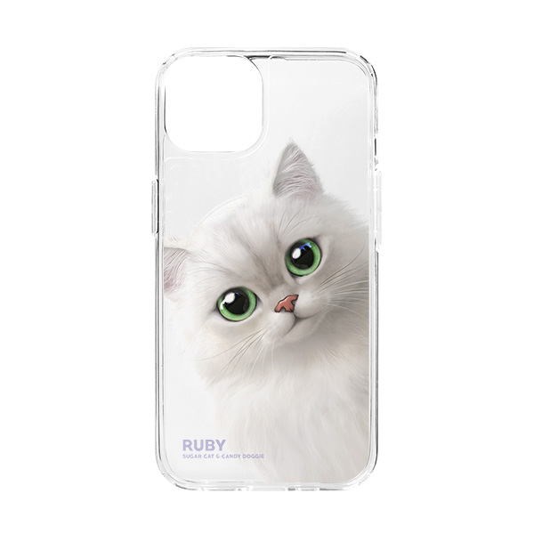 Ruby the Persian Peekaboo Clear Gelhard Case (for MagSafe)