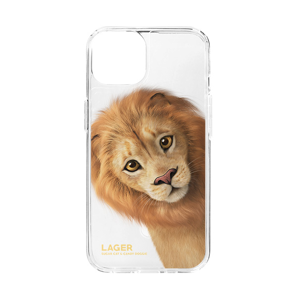 Lager the Lion Peekaboo Clear Gelhard Case (for MagSafe)