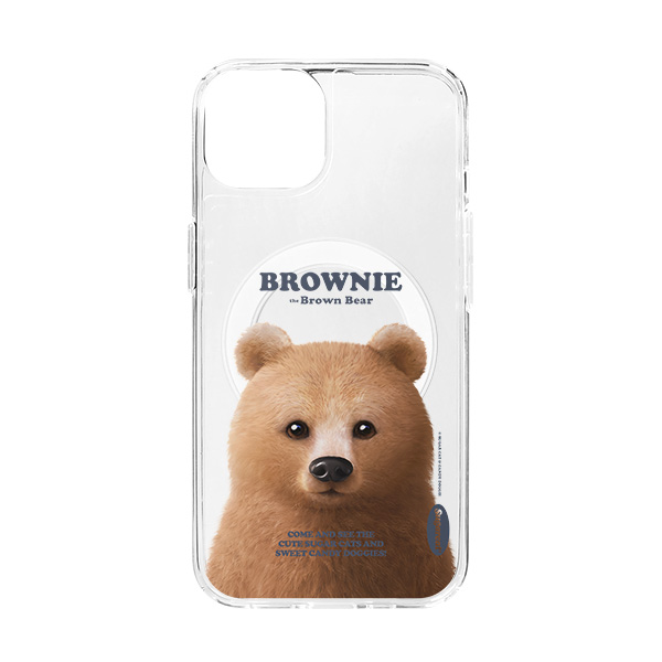 Brownie the Bear Retro Clear Gelhard Case (for MagSafe)