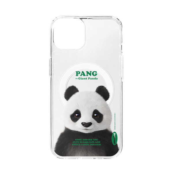 Pang the Giant Panda Retro Clear Gelhard Case (for MagSafe)