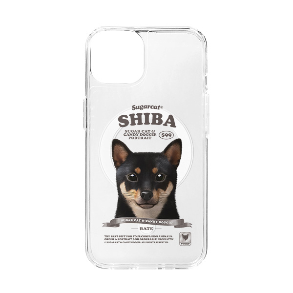 Bate the Shiba New Retro Clear Gelhard Case (for MagSafe)