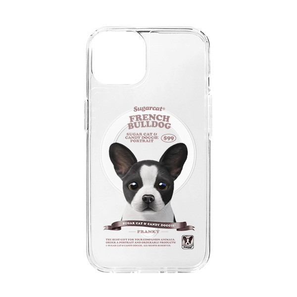Franky the French Bulldog New Retro Clear Gelhard Case (for MagSafe)
