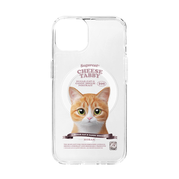 Hobak the Cheese Tabby New Retro Clear Gelhard Case (for MagSafe)