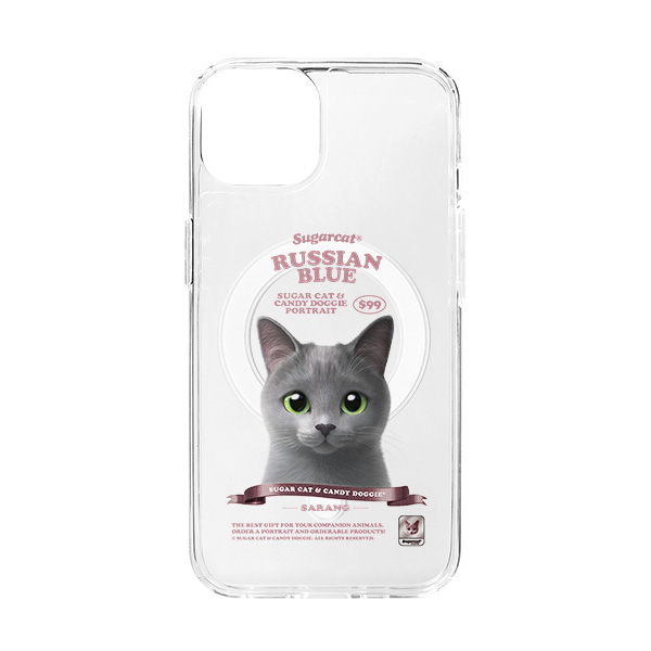 Sarang the Russian Blue New Retro Clear Gelhard Case (for MagSafe)