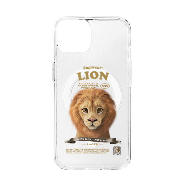 Lager the Lion New Retro Clear Gelhard Case (for MagSafe)