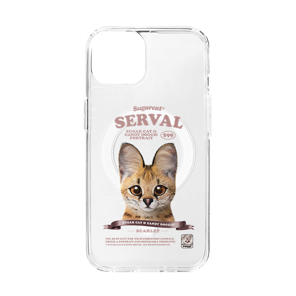 Scarlet the Serval New Retro Clear Gelhard Case (for MagSafe)