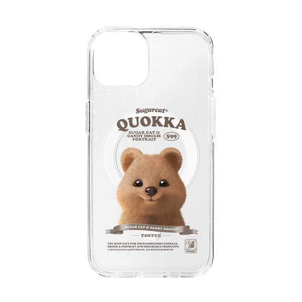 Toffee the Quokka New Retro Clear Gelhard Case (for MagSafe)