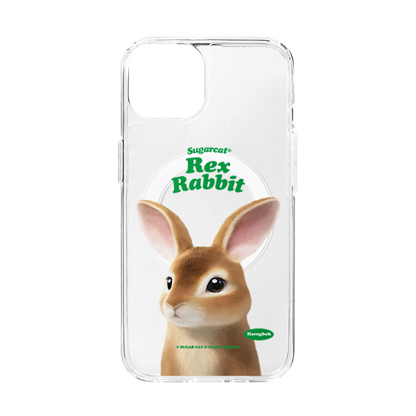 Haengbok the Rex Rabbit Type Clear Gelhard Case (for MagSafe)