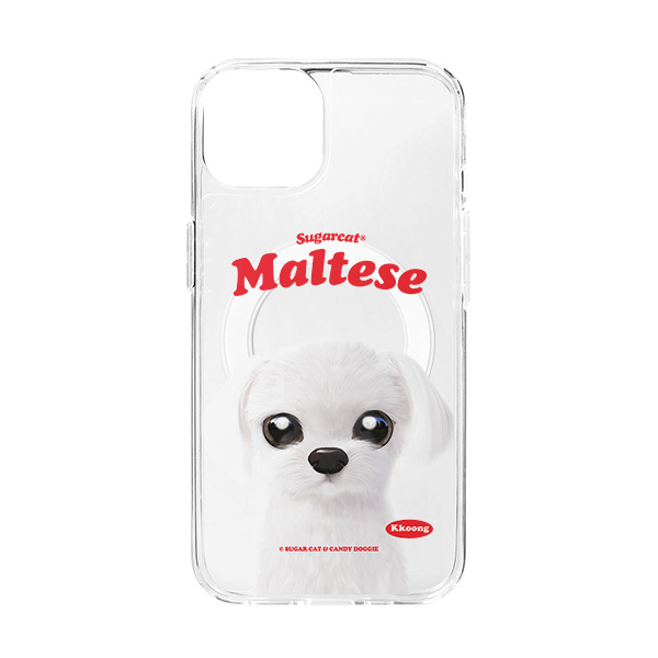 Kkoong the Maltese Type Clear Gelhard Case (for MagSafe)