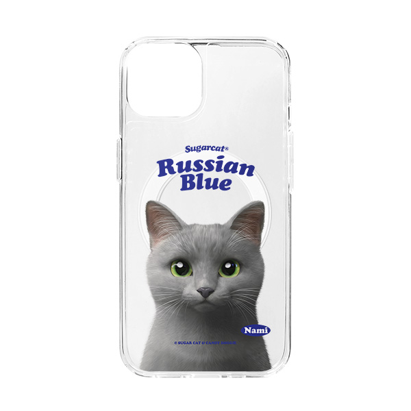 Nami the Russian Blue Type Clear Gelhard Case (for MagSafe)