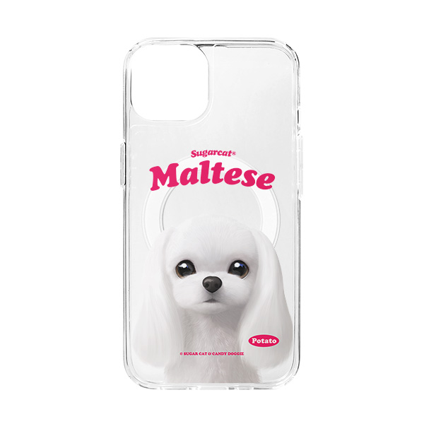 Potato the Maltese Type Clear Gelhard Case (for MagSafe)