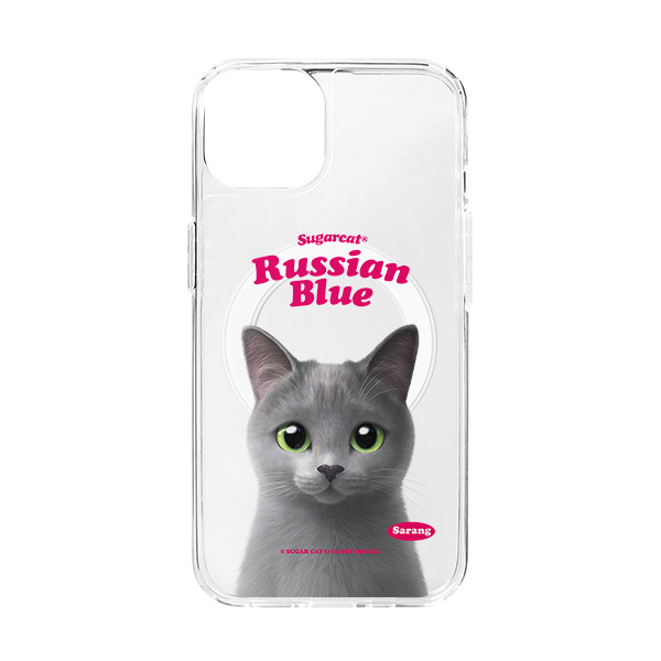Sarang the Russian Blue Type Clear Gelhard Case (for MagSafe)