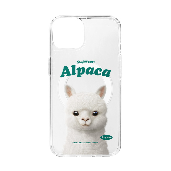 Angsom the Alpaca Type Clear Gelhard Case (for MagSafe)