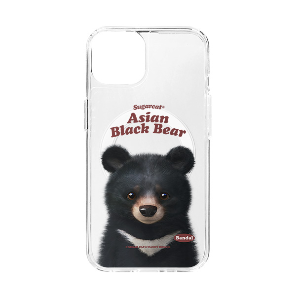 Bandal the Aisan Black Bear Type Clear Gelhard Case (for MagSafe)