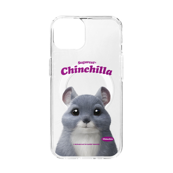 Chinchin the Chinchilla Type Clear Gelhard Case (for MagSafe)