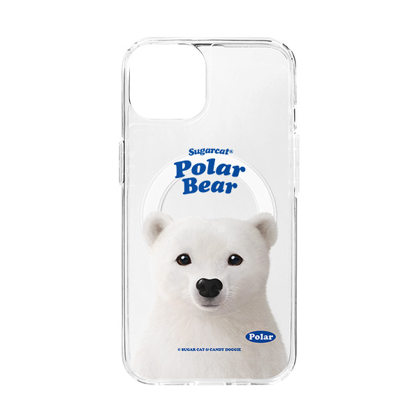 Polar the Polar Bear Type Clear Gelhard Case (for MagSafe)