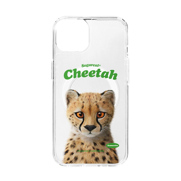 Samantha the Cheetah Type Clear Gelhard Case (for MagSafe)