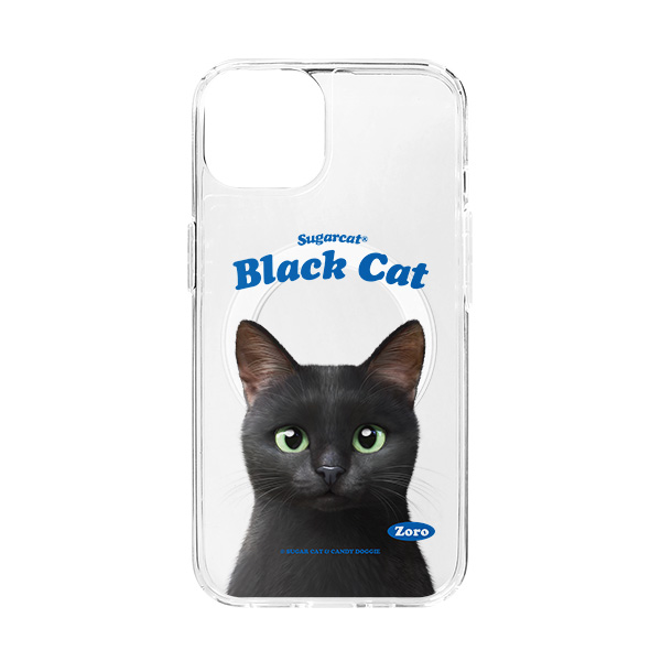 Zoro the Black Cat Type Clear Gelhard Case (for MagSafe)