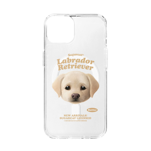 Butter the Labrador Retriever TypeFace Clear Gelhard Case (for MagSafe)