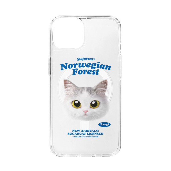 Rangi the Norwegian forest TypeFace Clear Gelhard Case (for MagSafe)