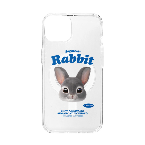 Chelsey the Rabbit TypeFace Clear Gelhard Case (for MagSafe)