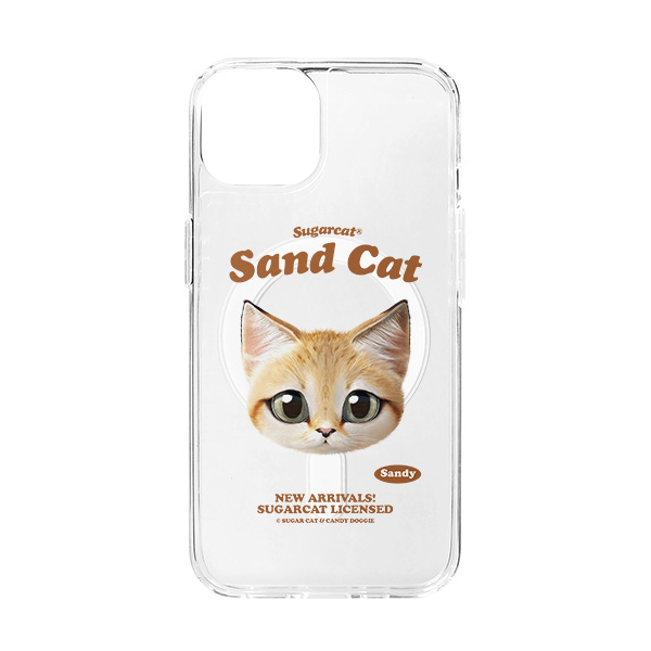 Sandy the Sand cat TypeFace Clear Gelhard Case (for MagSafe)