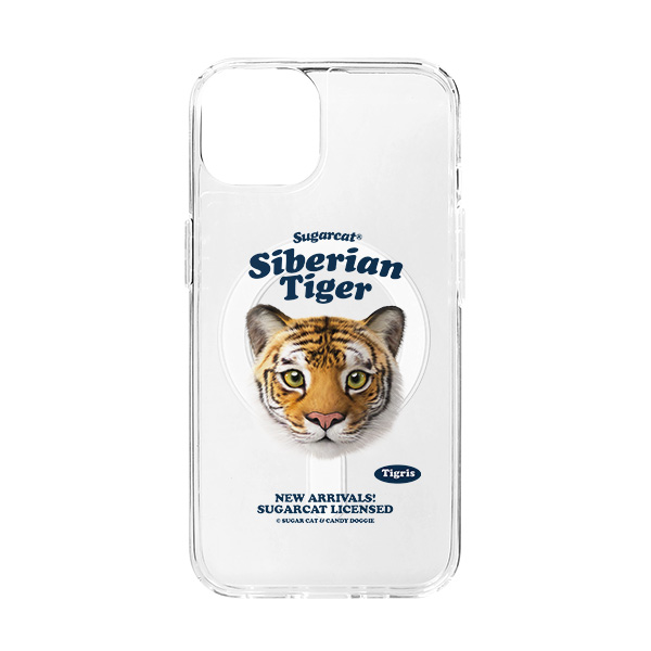 Tigris the Siberian Tiger TypeFace Clear Gelhard Case (for MagSafe)