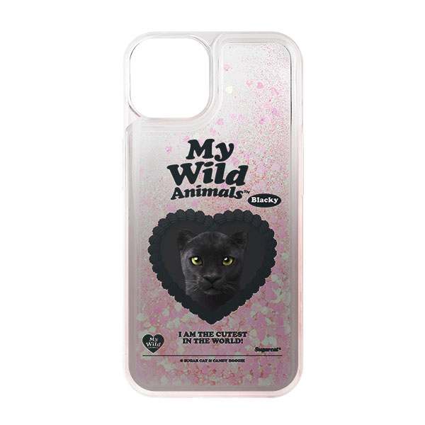 Blacky the Black Panther MyHeart Aqua Glitter Case