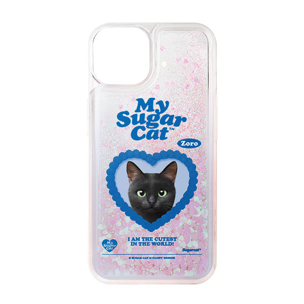 Zoro the Black Cat MyHeart Aqua Glitter Case