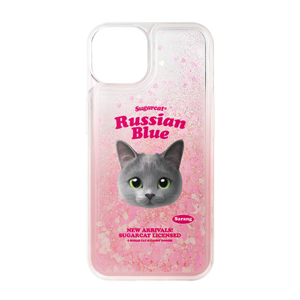 Sarang the Russian Blue TypeFace Aqua Glitter Case
