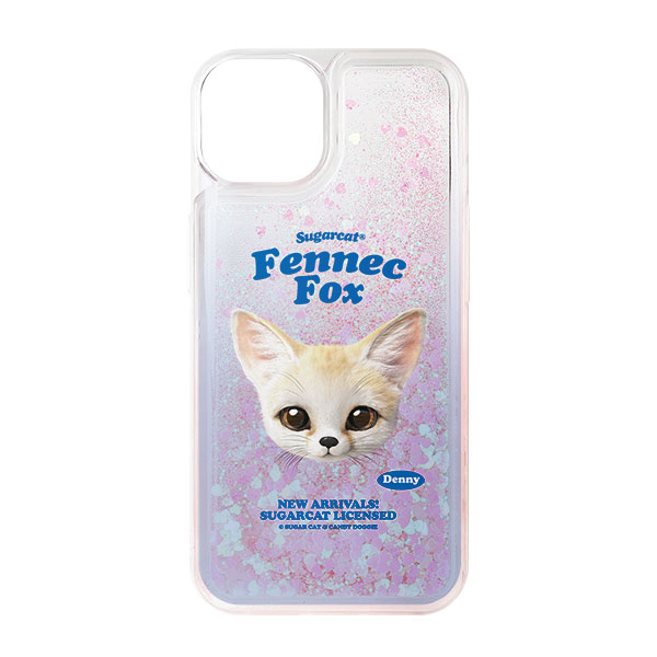 Denny the Fennec fox TypeFace Aqua Glitter Case