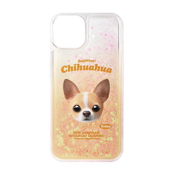 Yebin the Chihuahua TypeFace Aqua Glitter Case